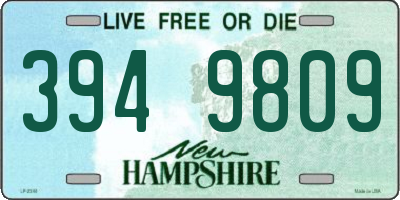 NH license plate 3949809