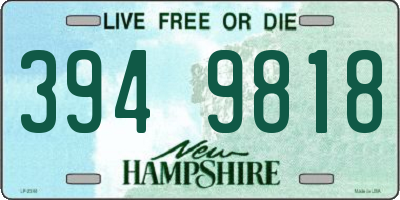 NH license plate 3949818