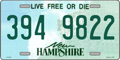 NH license plate 3949822