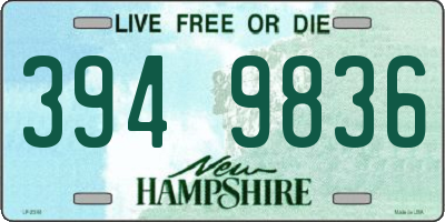 NH license plate 3949836