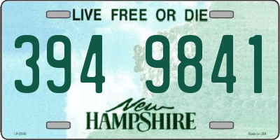 NH license plate 3949841