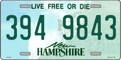 NH license plate 3949843