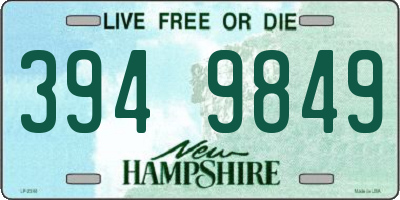 NH license plate 3949849