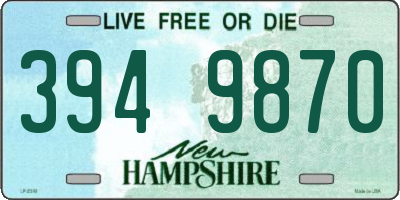 NH license plate 3949870