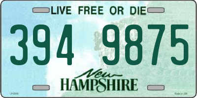 NH license plate 3949875