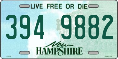 NH license plate 3949882