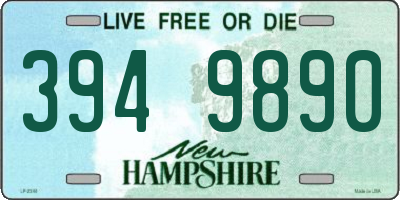 NH license plate 3949890