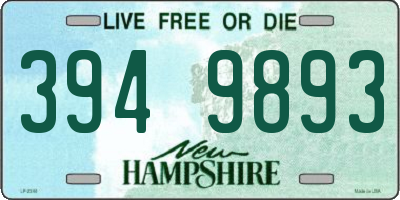 NH license plate 3949893