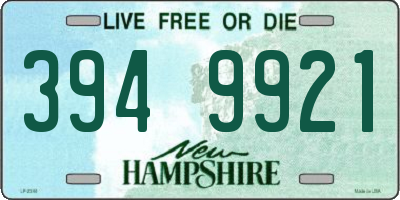 NH license plate 3949921