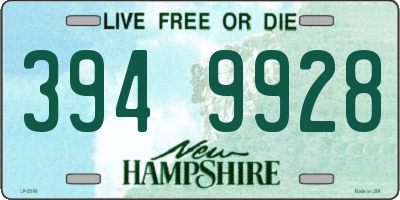 NH license plate 3949928