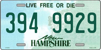 NH license plate 3949929