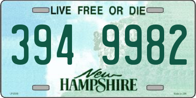 NH license plate 3949982