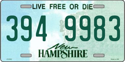 NH license plate 3949983