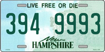NH license plate 3949993