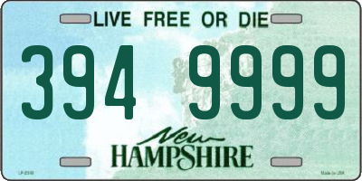 NH license plate 3949999