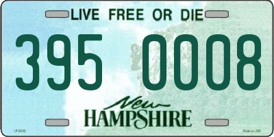 NH license plate 3950008