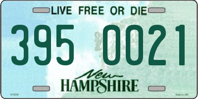 NH license plate 3950021