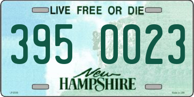 NH license plate 3950023