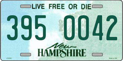 NH license plate 3950042