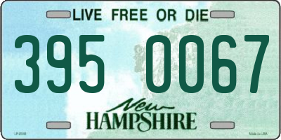 NH license plate 3950067