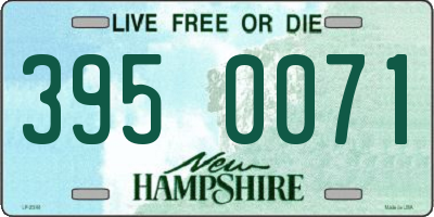 NH license plate 3950071