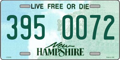 NH license plate 3950072
