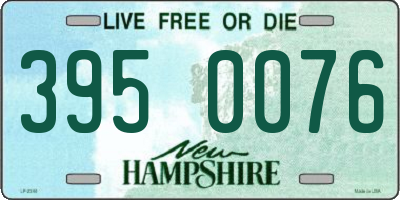 NH license plate 3950076