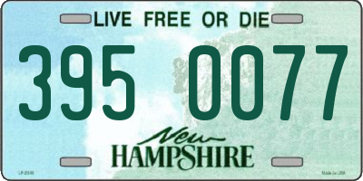 NH license plate 3950077