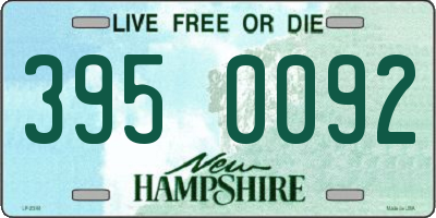 NH license plate 3950092