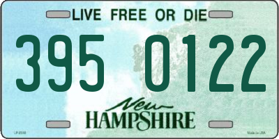 NH license plate 3950122