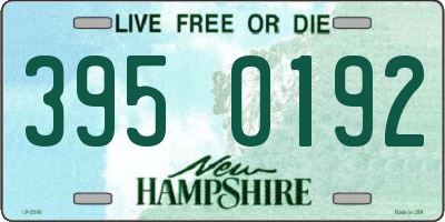 NH license plate 3950192