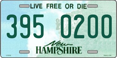 NH license plate 3950200