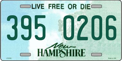 NH license plate 3950206