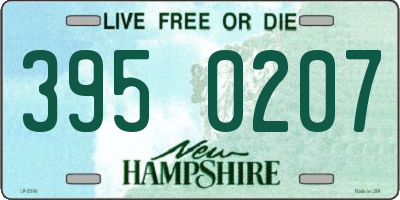 NH license plate 3950207