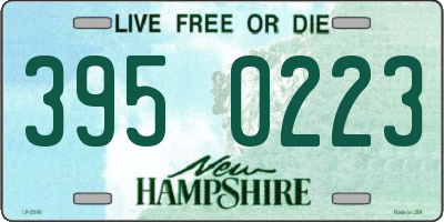 NH license plate 3950223