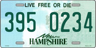 NH license plate 3950234