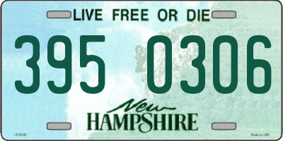 NH license plate 3950306