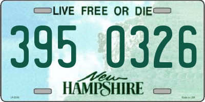 NH license plate 3950326