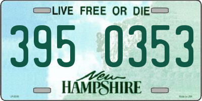 NH license plate 3950353