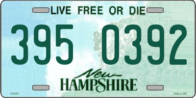 NH license plate 3950392