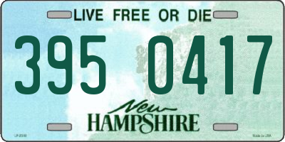 NH license plate 3950417