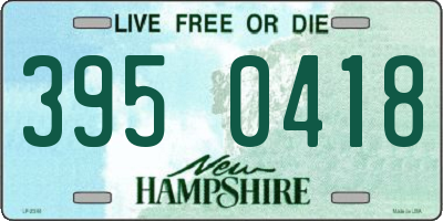 NH license plate 3950418