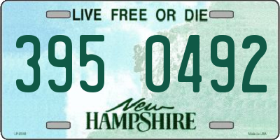 NH license plate 3950492