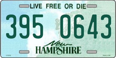 NH license plate 3950643