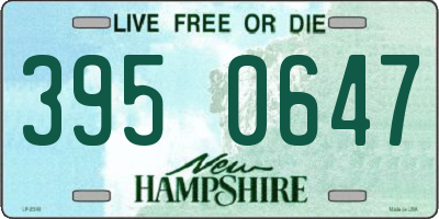 NH license plate 3950647