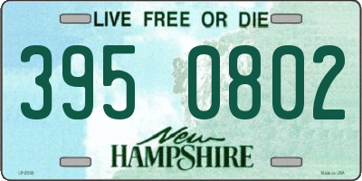 NH license plate 3950802