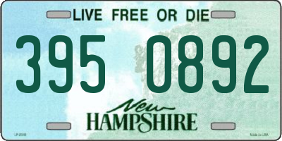 NH license plate 3950892
