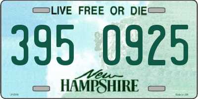 NH license plate 3950925