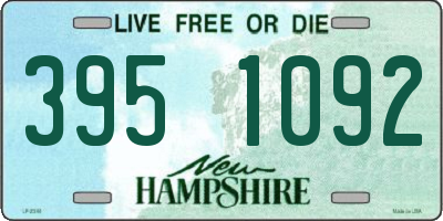 NH license plate 3951092