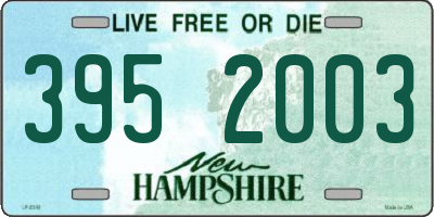 NH license plate 3952003